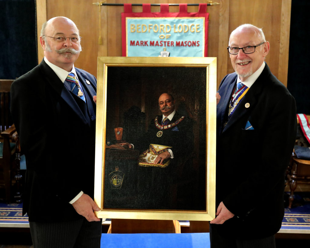 Presentation of the official portrait of RW.Bro.Philip Wills by W.Bro.Martin Grahame-Dunn